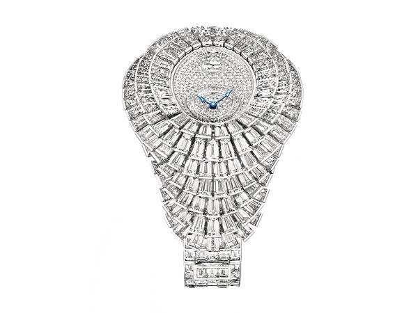 1. Breguet Chiếc đồng hồ này thực sự là một dòng thời trang cao cấp của hãng đồng hồ lâu đời Breguet. Nó được đính hoàn toàn bằng thủ công với 76 carat kim cương. Trong đó, mặt của chiếc đồng hồ được thiết kế theo hình bông hoa và được gắn 206 viên kim cương, viền ngoài được bao bọc bởi 66 viên kim cương rực rỡ.
