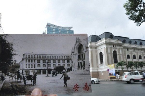 Nhà hát lớn Sài Gòn và Khách sạn Continental đầu thế kỷ 20.