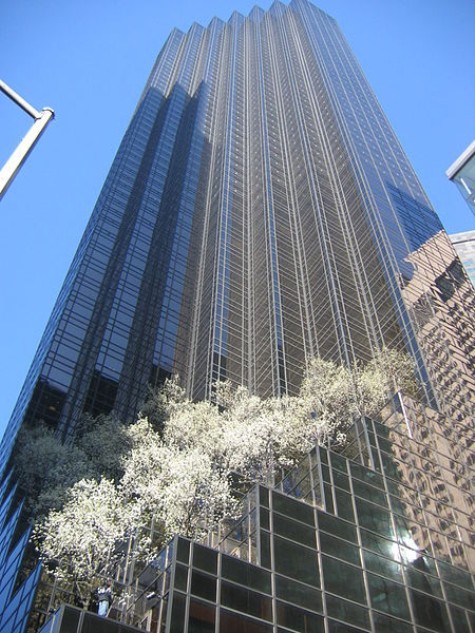 1. Năm 1983, Donald Trump đã xây dựng tòa tháp Trump, một trong những nơi có sức hấp dẫn nhất ở New York. Tòa tháp chọc trời này tọa lạc trên đại lộ số 5 và cao 68 tầng. Tỷ phú Donald Trump ở trong căn hộ penthouse trên tầng cao nhất của tòa nhà.