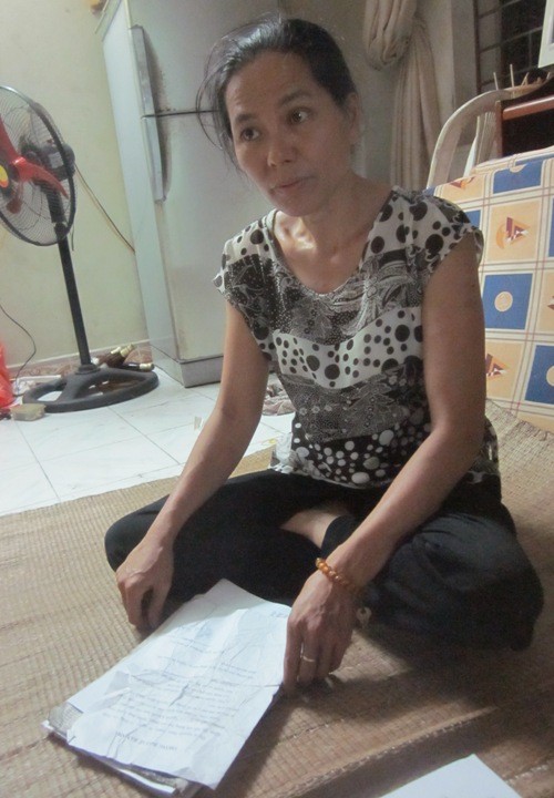 Bà Nguyễn Thanh Thủy (SN 1969), vợ ông Nguyễn Đình Đức.