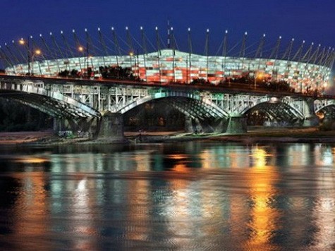 SVĐ Quốc Gia ở thủ đô Ba Lan, nơi diễn ra lễ khai mạc EURO 2012