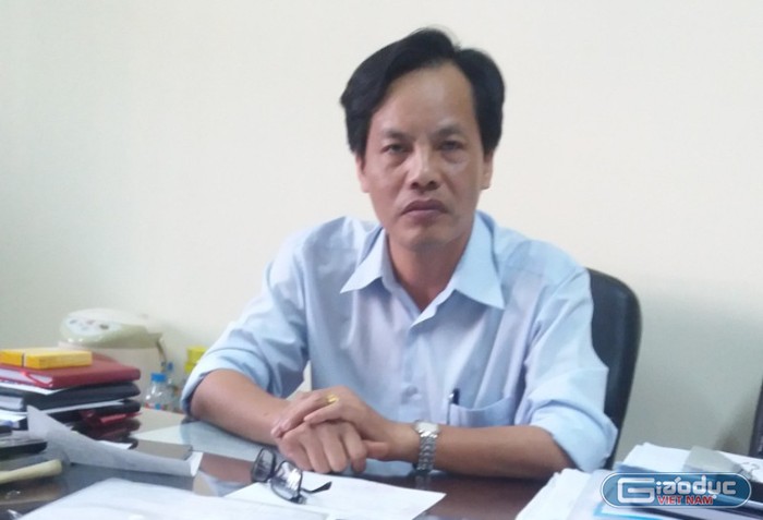 Ông Nguyễn Thành Trường, chủ tịch phường Thổ Quan tại buổi làm việc với phóng viên. Ảnh Bảo Nam.
