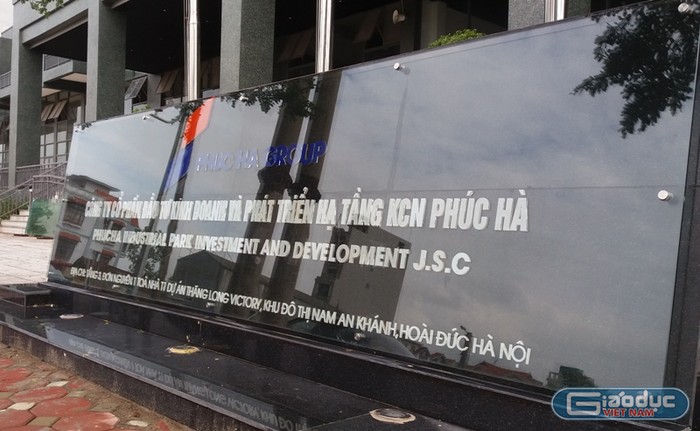 Trụ sở làm việc của Công ty Phúc Hà tại khu đô thị Nam An Khánh, Hoài Đức, Hà Nội. Ảnh Bảo Nam.