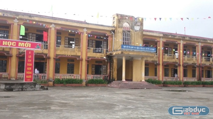 Một góc nhỏ của ngôi trường THCS Điệp Nông, huyện Hưng Hà, tỉnh Thái Bình. Ảnh Trần Việt.
