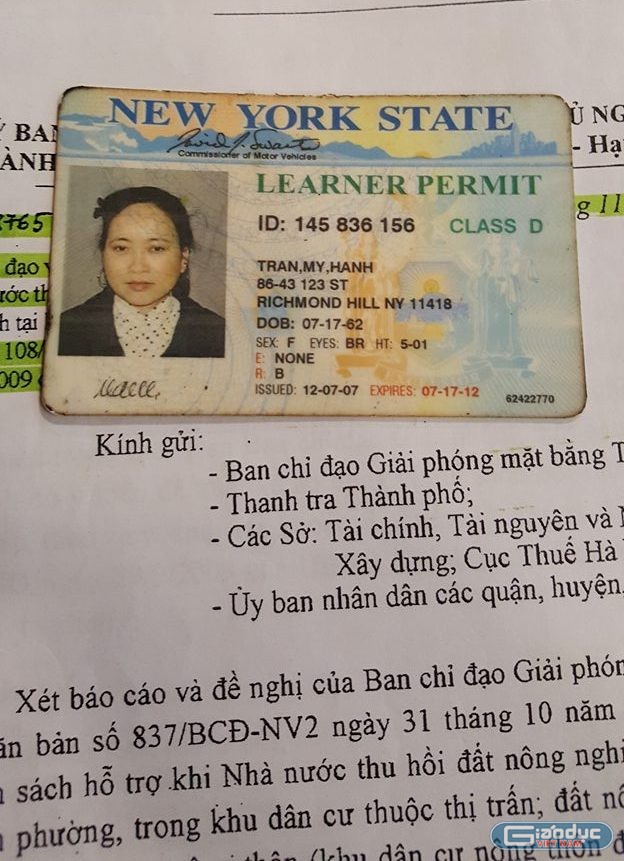 Bà Hạnh hiện mang 2 quốc tịch là Việt Nam và Mỹ.