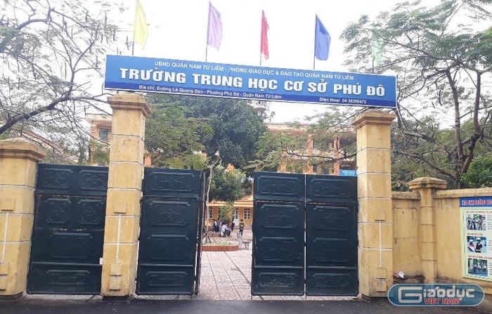 Trường Trung học Cơ sở Phú Đô, phường Phú Đô, quận Nam Từ Liêm, Hà Nội. Ảnh Trần Việt.