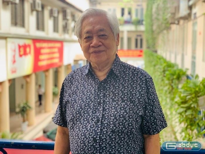 Giáo sư Phạm Tất Dong, Phó chủ tịch Hội khuyến học Việt Nam. Ảnh: Thuỳ Linh