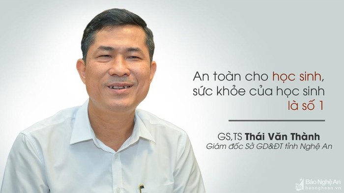 Thầy Thái Văn Thành, Giám đốc Sở Giáo dục và Đào tạo tỉnh Nghệ An. Ảnh: Báo Nghệ An