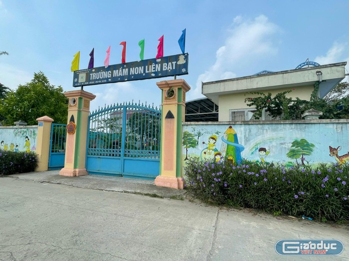 Điểm chính Trường Mầm non Liên Bạt, huyện Ứng Hòa, Hà Nội. Ảnh: Trung Dũng