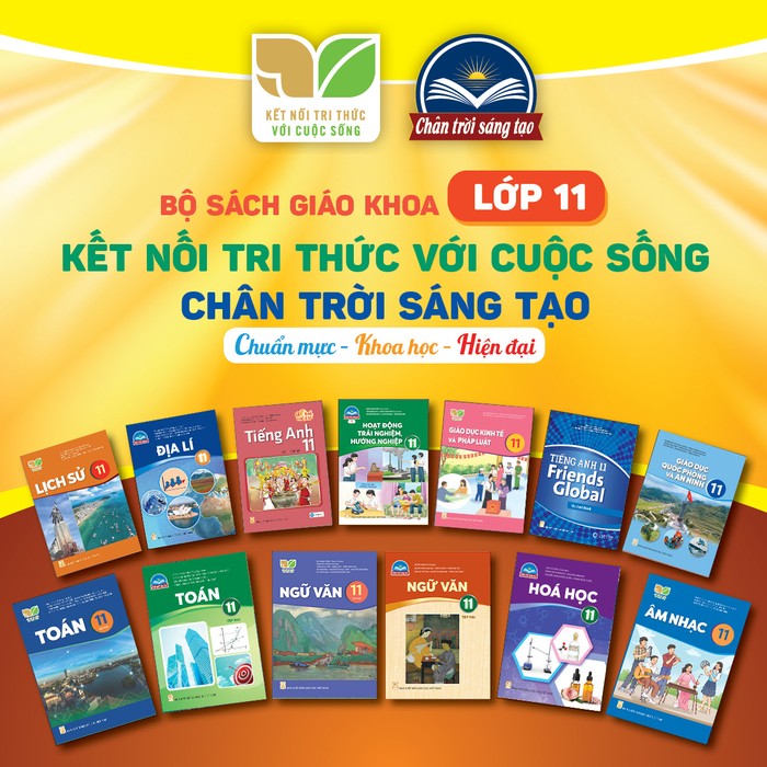 Bộ sách giáo khoa lớp 11 theo Chương trình giáo dục phổ thông mới đã được Bộ Giáo dục và Đào tạo phê duyệt. Ảnh minh họa: Nhà xuất bản giáo dục Việt Nam