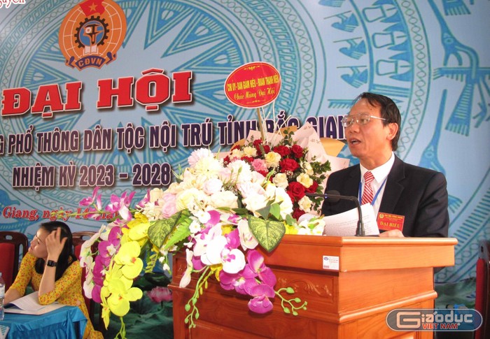 Thầy Nguyễn Danh Bắc-Hiệu trưởng Trường Phổ thông dân tộc nội trú tỉnh Bắc Giang. Ảnh: NTCC