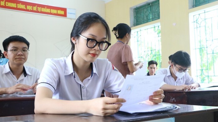 Thí sinh ở Nam Định trong kỳ thi tốt nghiệp trung học phổ thông năm 2022. Ảnh: Namdinh.edu.vn