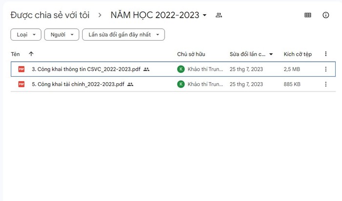 Báo cáo 3 công khai năm học 2022-2023 của Trường Đại học Y Hà Nội chỉ có 2 đầu mục được đăng tải. Ảnh chụp màn hình được Tạp chí sử dụng trong bài viết đăng tải ngày 3/11/2023.