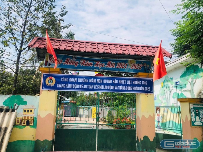 Trường Mầm non Quỳnh Hậu, Quỳnh Lưu, Nghệ An. Ảnh: CTV