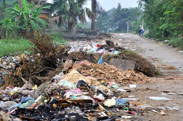 Do lượng rác thải được vận chuyển đi xử lý không thường xuyên, nên lượng rác thải lưu cữu nhiều cộng với ý thức của người dân chưa cao nên không tránh khỏi ô nhiễm môi trường.