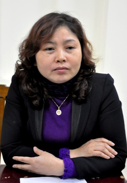 Bà Nguyễn Thị Hường – PCT xã Mễ Trì làm việc với báo chí trong chiều 25/3.