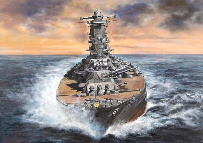 Siêu chiến hạm bọc thép Yamato của phát xít Nhật.