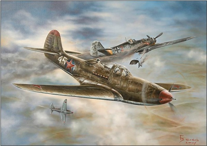Một cuộc chiến khốc liệt diễn ra trên không giữa không lực Hồng quân Liên Xô và Không quân phát xít Đức