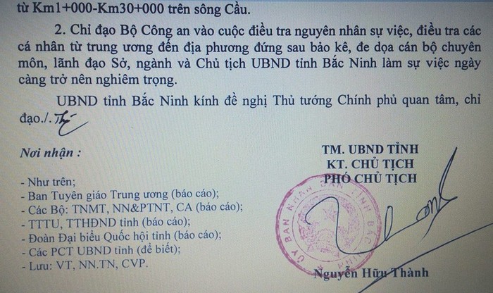 Ủy ban nhân dân tỉnh Bắc Ninh gửi văn bản yêu cầu Thủ tướng giúp đỡ (ảnh Trinh Phúc).