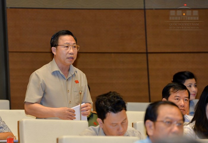 Đại biểu Quốc hội Lưu Bình Nhưỡng đoàn Bên Tre (ảnh nguồn quochoi.vn).