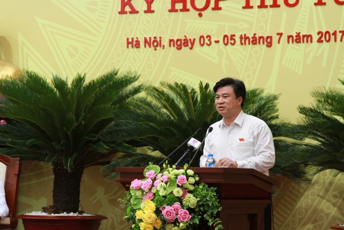 Giám đốc Sở Giáo dục và Đào tạo Hà Nội - ông Nguyễn Hữu Độ (ảnh Trinh Phúc).