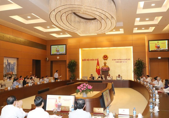 Phiên họp lần thứ 12 của Quốc hội sáng ngày 11/7 (ảnh quochoi.vn).