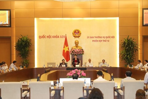 Phiên họp thứ 12 của Ủy ban Thường vụ Quốc hội (ảnh quochoi.vn).