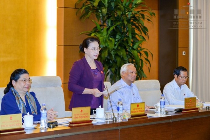 Chủ tịch Quốc hội Nguyễn Thị Kim Ngân phát biểu khai mạc (ảnh quochoi.vn).