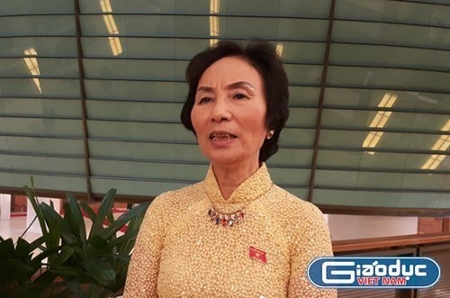 Đại biểu Quốc hội khóa 13 - bà Bùi Thị An cho rằng không hề bất ngờ về kết luận của Thanh tra Chính phủ (ảnh giaoduc.net.vn).