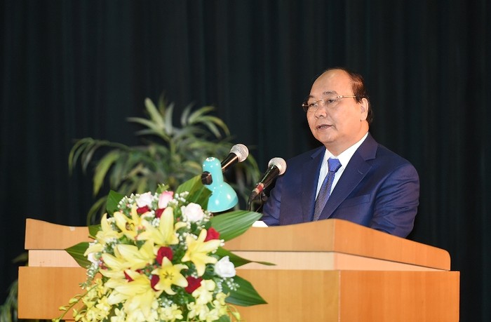 Thủ tướng Nguyễn Xuân Phúc phát biểu tại buổi lễ (ảnh VGP/Quang Hiếu).