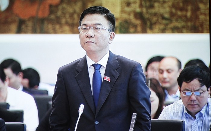 Bộ trưởng Bộ Tư pháp Lê Thành Long (ảnh Trinh Phúc).