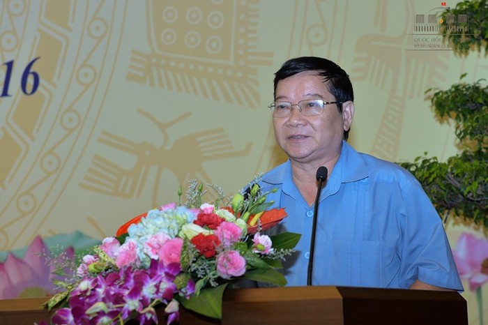 Ông Lê Như Tiến, nguyên Phó Chủ nhiệm Ủy ban Văn hóa, Giáo dục Thanh niên, Thiếu niên, Nhi đồng của Quốc hội (ảnh Trinh Phúc).