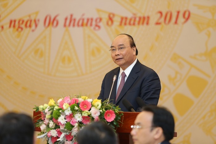 Thủ tướng Nguyễn Xuân Phúc phát biểu chỉ đạo tại Hội nghị trực tuyến Tổng kết năm học 2018 - 2019, triển khai nhiệm vụ năm học 2019 - 2020 của ngành giáo dục (ảnh: Bộ Giáo dục và Đào tạo).