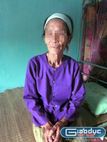 Hình ảnh bà Lê Thị Mùi ở Trung tâm bảo trợ xã hội tỉnh Phú Thọ.