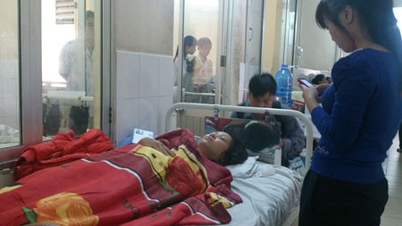 Chị Nguyên đang nằm điều trị tại bệnh viện Viêt - Tiệp