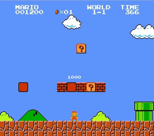 Super Mario Bros (Trò hái nấm) phát hành năm 1985 đã trở thành game kinh điển, biểu tượng của hãng Nintendo.