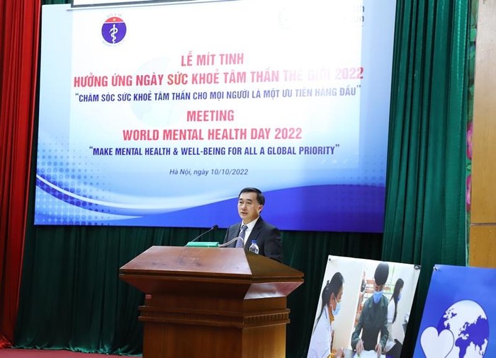 Giáo sư, Tiến sĩ Trần Văn Thuấn, Thứ trưởng Bộ Y tế phát biểu tại sự kiện. Ảnh: Cổng thông tin điện tử Bộ Y tế