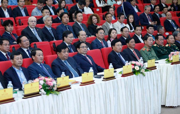 Thủ tướng Phạm Minh Chính và các đại biểu dự hội nghị. Ảnh: Dương Giang/TTXVN