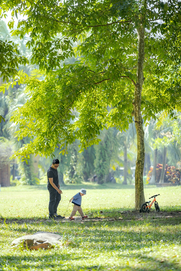 Trẻ tự do thoải mái vui chơi tại hệ thống công viên trong khu đô thị Ecopark