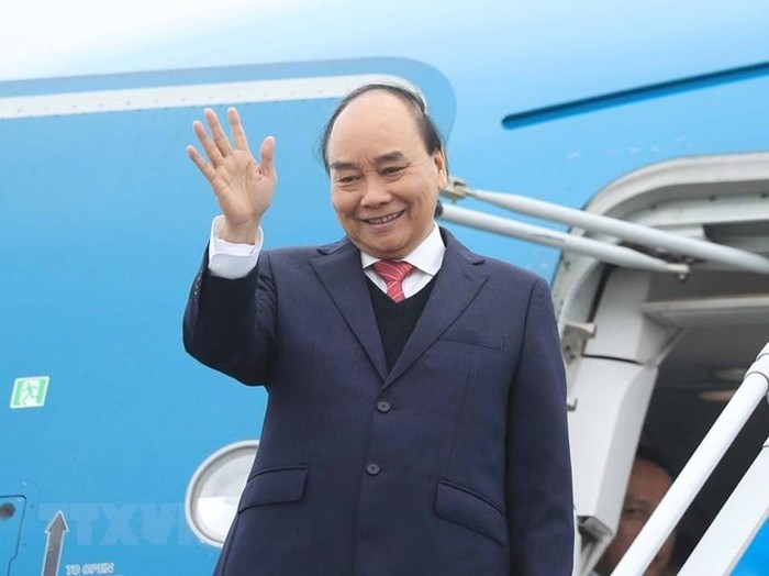 Chủ tịch nước Nguyễn Xuân Phúc thăm cấp Nhà nước đến Hàn Quốc. Ảnh: TTXVN