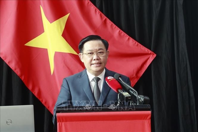 Chủ tịch Quốc hội Vương Đình Huệ phát biểu tại Diễn đàn Hợp tác giáo dục Việt Nam-New Zealand.