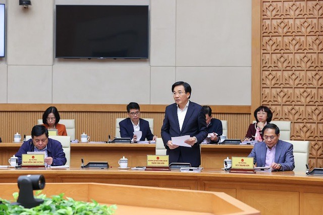Bộ trưởng, Chủ nhiệm Văn phòng Chính phủ Trần Văn Sơn phát biểu tại phiên họp- Ảnh: VGP/Nhật Bắc