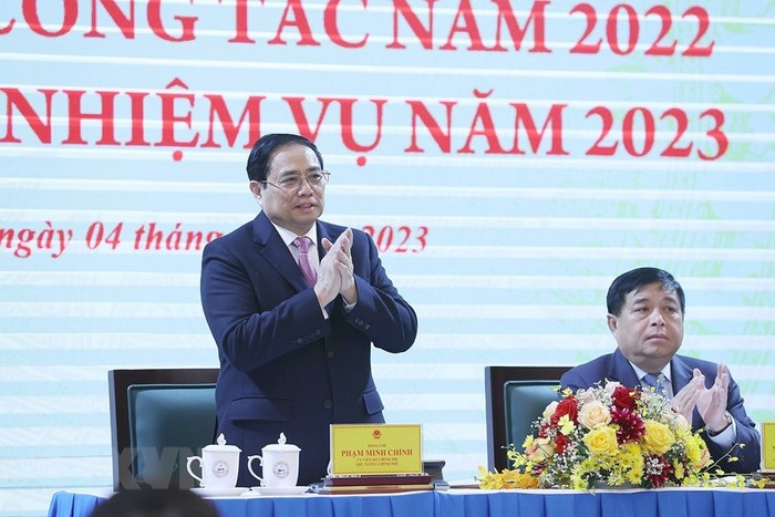 Thủ tướng Phạm Minh Chính dự và phát biểu chỉ đạo tại Hội nghị. Ảnh: Dương Giang/TTXVN