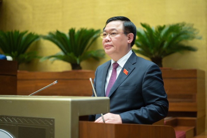 Chủ tịch Quốc hội Vương Đình Huệ phát biểu bế mạc Kỳ họp bất thường lần thứ 2, Quốc hội khóa XV.
