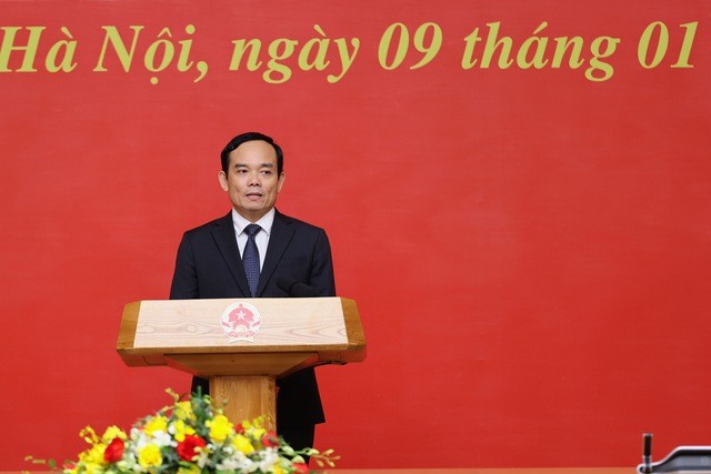 Phó Thủ tướng Trần Lưu Quang khẳng định sẽ nỗ lực cố gắng, toàn tâm, toàn ý với công việc mới để hoàn thành chức trách, nhiệm vụ được giao ở mức cao nhất - Ảnh: VGP/Nhật Bắc