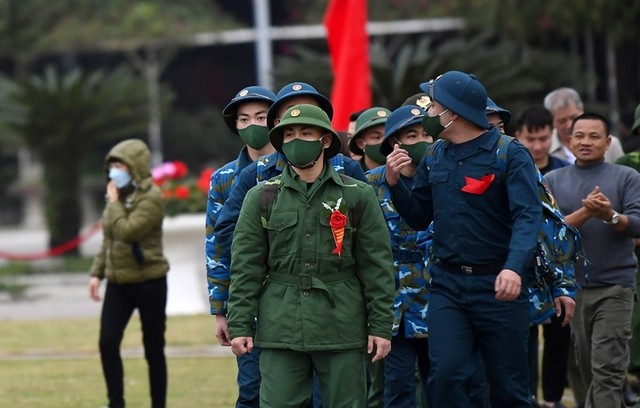 Thanh niên Đất Mỏ Quảng Ninh lên đường nhập ngũ năm 2023. Ảnh: Báo Quân đội nhân dân