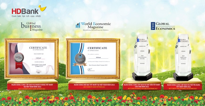 HDBank liên tiếp nhận 4 giải thưởng quốc tế