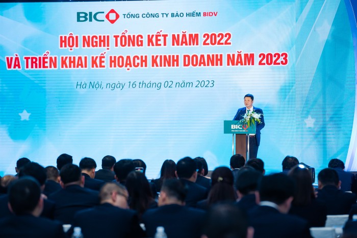 Ông Lê Ngọc Lâm - Ủy viên Hội đồng quản trị, Tổng Giám đốc BIDV, đánh giá cao những kết quả ấn tượng mà BIC đã đạt được trong năm 2022