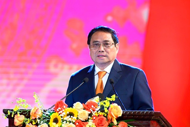 Thủ tướng Chính phủ chỉ rõ, văn hóa Việt Nam có sự thống nhất trong đa dạng, là sự hòa quyện, kết tinh giữa bản sắc văn hóa các dân tộc anh em; ngày càng phát triển mạnh mẽ, gắn với mọi mặt của đời sống, hướng tới phục vụ nhu cầu chính đáng của nhân dân - Ảnh: VGP/Nhật Bắc