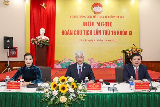 Ủy ban Trung ương Mặt trận Tổ quốc Việt Nam tổ chức Hội nghị Đoàn Chủ tịch lần thứ 16, khóa IX, nhiệm kỳ 2019-2024.